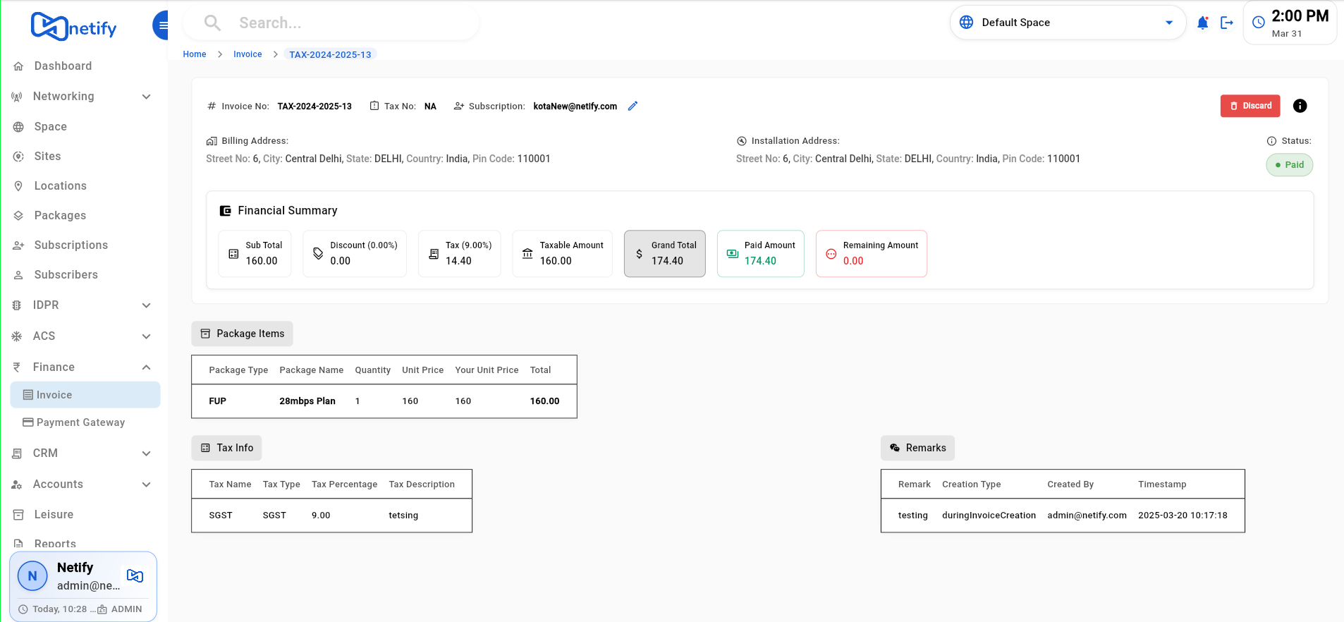Billing System
